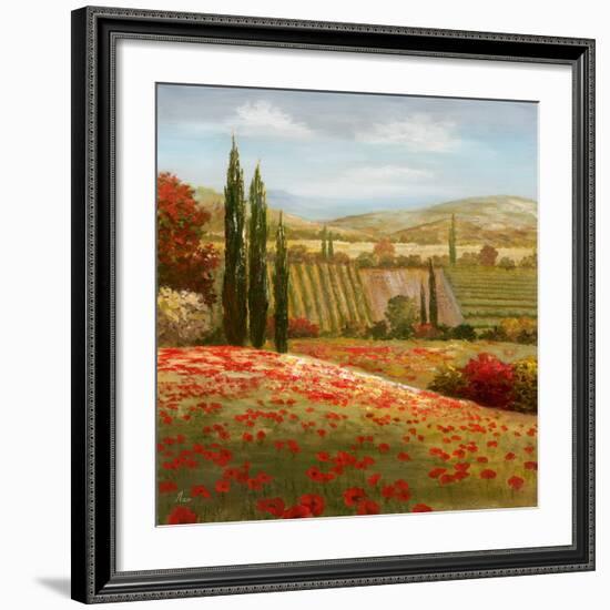 Tuscan Cypress I-Nan-Framed Art Print