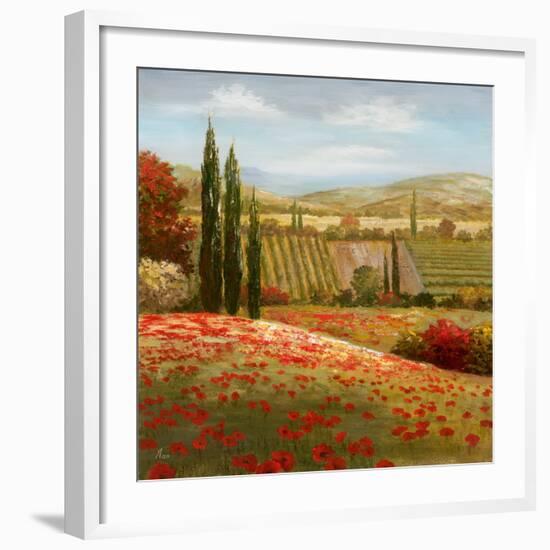 Tuscan Cypress I-Nan-Framed Art Print