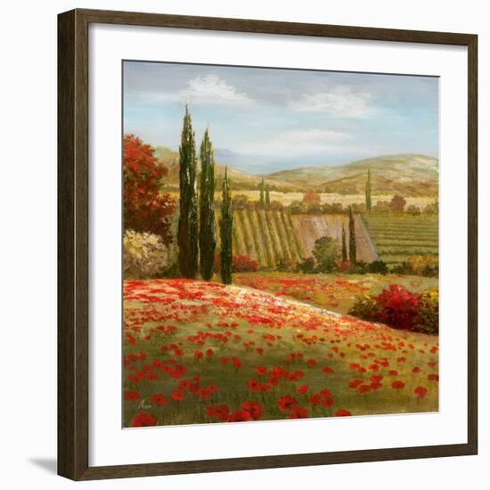 Tuscan Cypress I-Nan-Framed Art Print