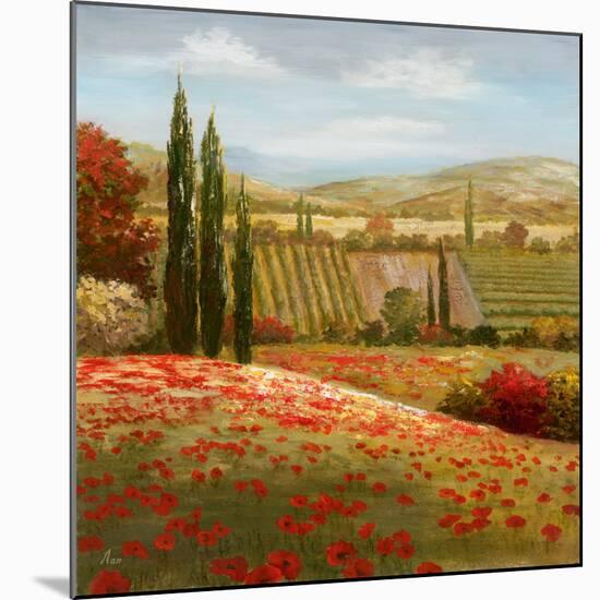 Tuscan Cypress I-Nan-Mounted Art Print