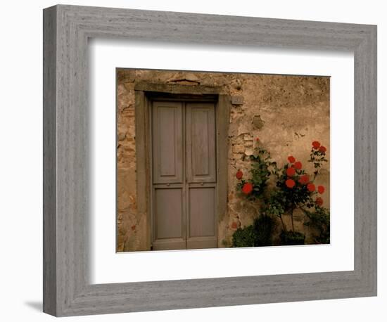 Tuscan Doorway, Castellina, Il Chianti, Tuscany, Italy-Walter Bibikow-Framed Photographic Print