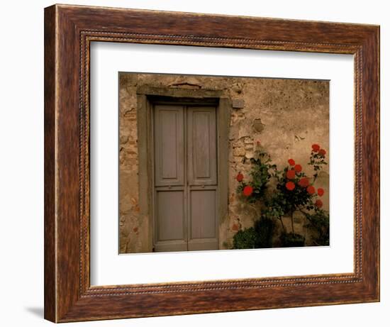 Tuscan Doorway, Castellina, Il Chianti, Tuscany, Italy-Walter Bibikow-Framed Photographic Print