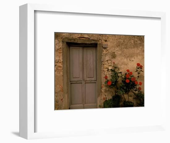 Tuscan Doorway, Castellina, Il Chianti, Tuscany, Italy-Walter Bibikow-Framed Photographic Print