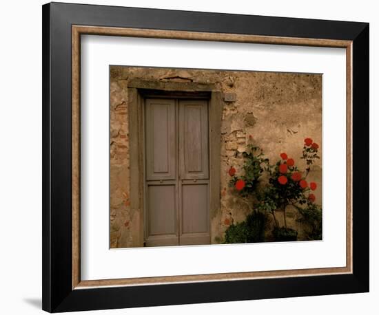 Tuscan Doorway, Castellina, Il Chianti, Tuscany, Italy-Walter Bibikow-Framed Photographic Print