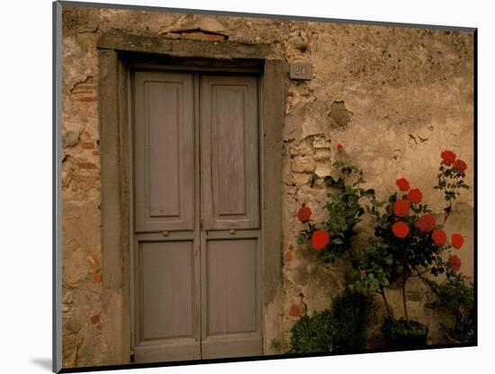 Tuscan Doorway, Castellina, Il Chianti, Tuscany, Italy-Walter Bibikow-Mounted Photographic Print