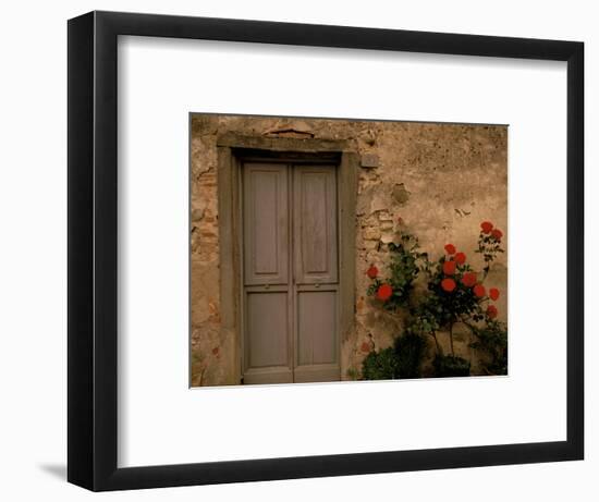 Tuscan Doorway, Castellina, Il Chianti, Tuscany, Italy-Walter Bibikow-Framed Photographic Print