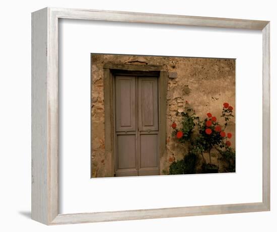 Tuscan Doorway, Castellina, Il Chianti, Tuscany, Italy-Walter Bibikow-Framed Photographic Print