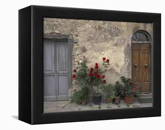 Tuscan Doorway in Castellina in Chianti, Italy-Walter Bibikow-Framed Premier Image Canvas