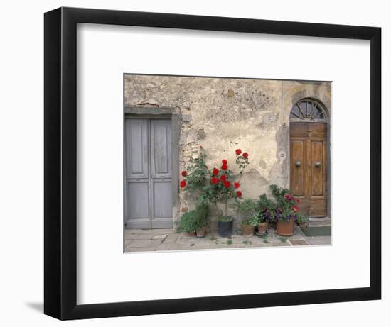 Tuscan Doorway in Castellina in Chianti, Italy-Walter Bibikow-Framed Photographic Print