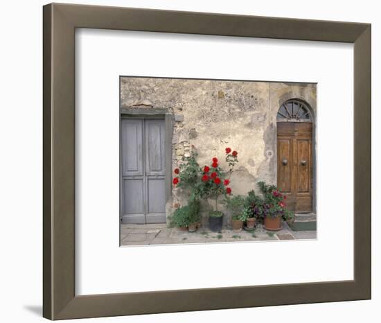 Tuscan Doorway in Castellina in Chianti, Italy-Walter Bibikow-Framed Photographic Print