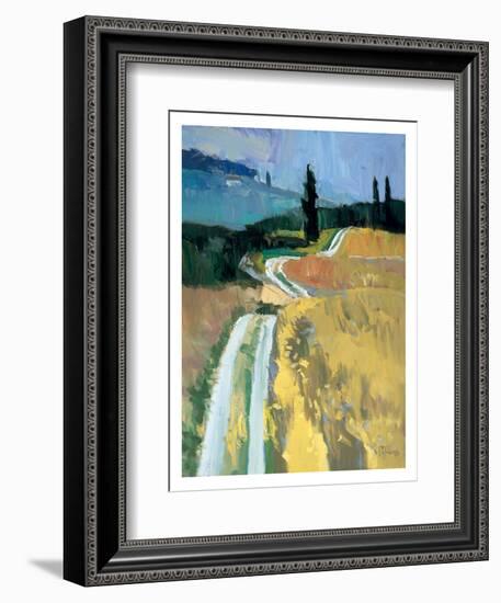 Tuscan Field II-Peter Fiore-Framed Art Print