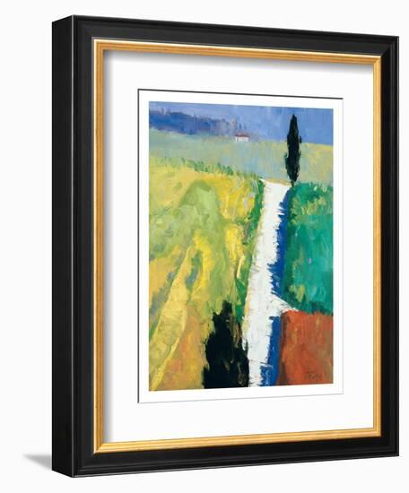 Tuscan Field II-Peter Fiore-Framed Art Print