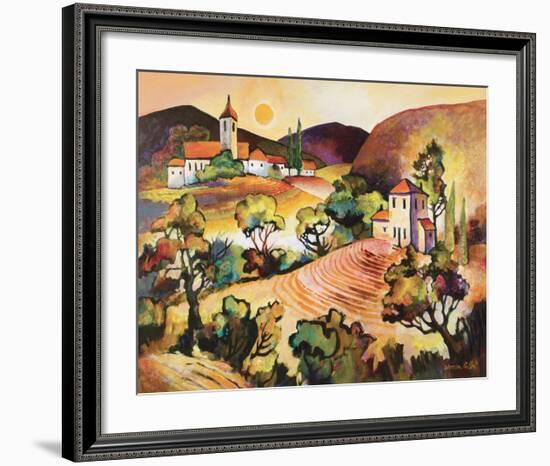 Tuscan Landscape 1-Warren Cullar-Framed Art Print