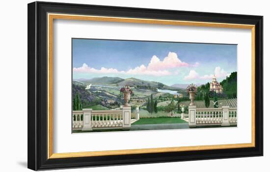 Tuscan Landscape-Victor Valla-Framed Art Print