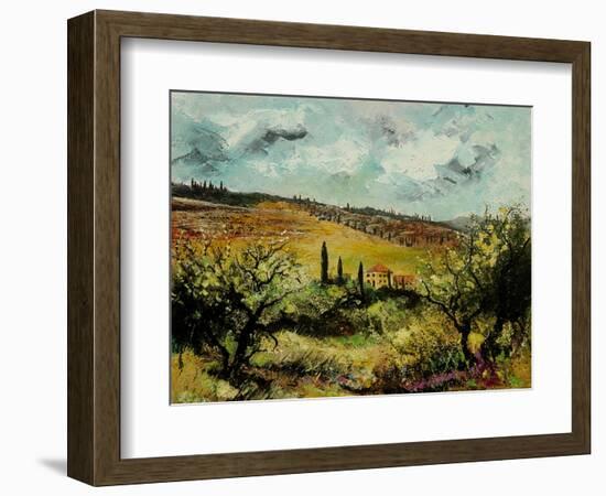 tuscan landscape-Pol Ledent-Framed Art Print