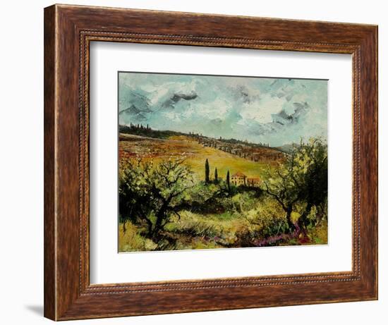 tuscan landscape-Pol Ledent-Framed Art Print