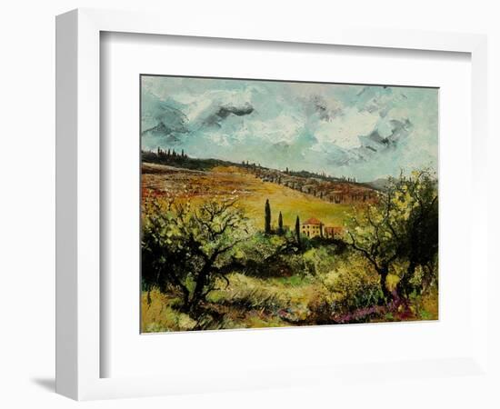 tuscan landscape-Pol Ledent-Framed Art Print