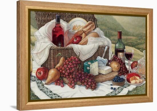 Tuscan Picnic-Janet Kruskamp-Framed Stretched Canvas