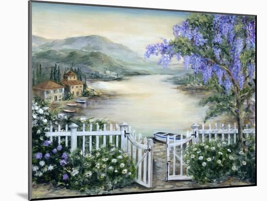 Tuscan Pond and Wisteria-Marilyn Dunlap-Mounted Art Print