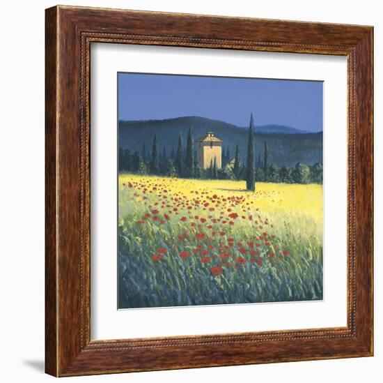 Tuscan Poppies II-David Short-Framed Giclee Print