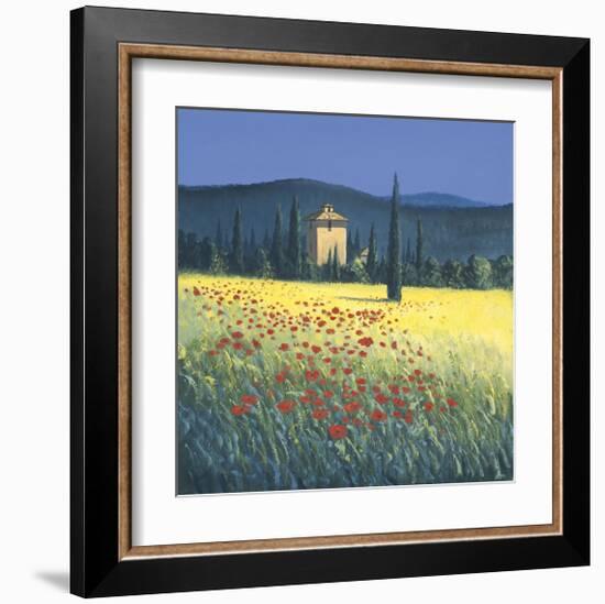 Tuscan Poppies II-David Short-Framed Giclee Print