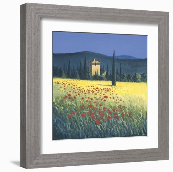 Tuscan Poppies II-David Short-Framed Giclee Print