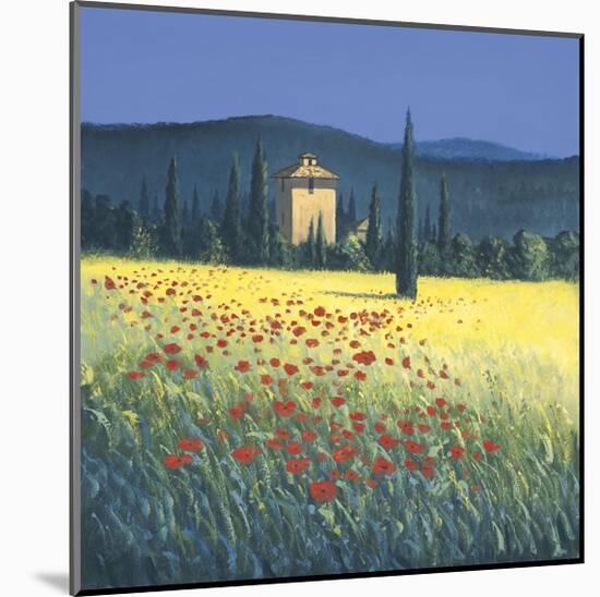 Tuscan Poppies II-David Short-Mounted Giclee Print