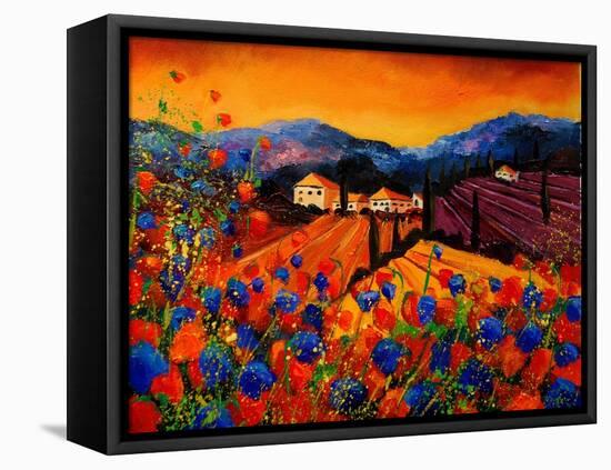 Tuscan Poppies-Pol Ledent-Framed Stretched Canvas