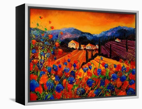 Tuscan Poppies-Pol Ledent-Framed Stretched Canvas