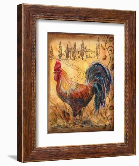 Tuscan Rooster II-Todd Williams-Framed Art Print