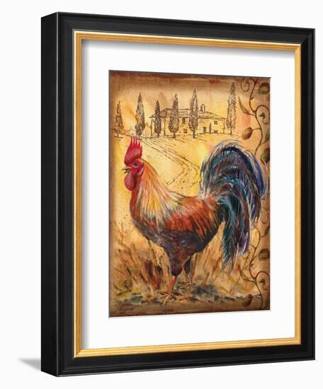 Tuscan Rooster II-Todd Williams-Framed Art Print