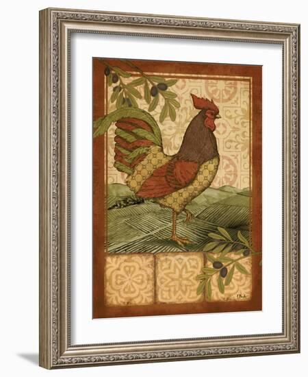 Tuscan Rooster II-Paul Brent-Framed Art Print