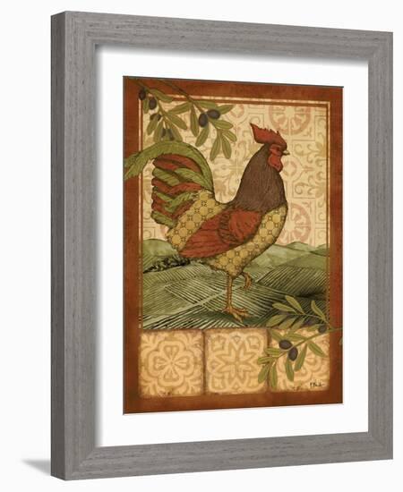 Tuscan Rooster II-Paul Brent-Framed Art Print