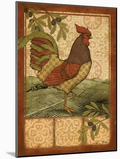 Tuscan Rooster II-Paul Brent-Mounted Art Print