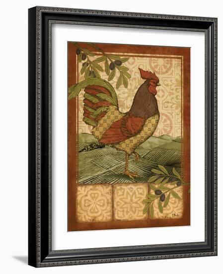 Tuscan Rooster II-Paul Brent-Framed Art Print