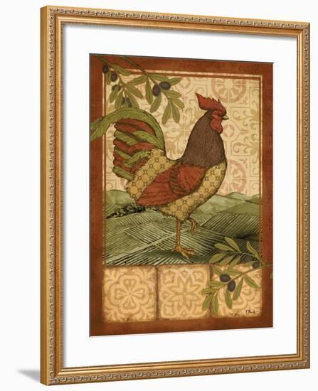 Tuscan Rooster II-Paul Brent-Framed Art Print