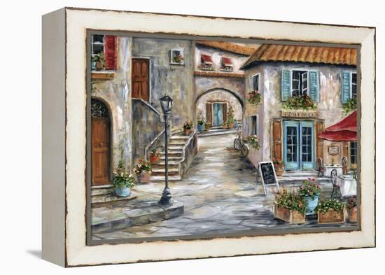 Tuscan St Scene-Marilyn Dunlap-Framed Stretched Canvas