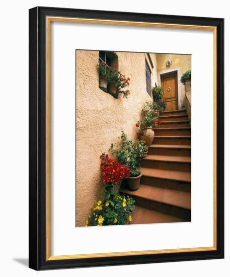 Tuscan Staircase, Italy-Walter Bibikow-Framed Photographic Print