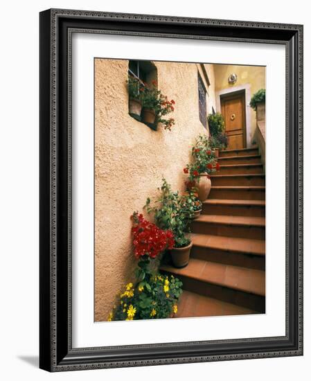 Tuscan Staircase, Italy-Walter Bibikow-Framed Photographic Print