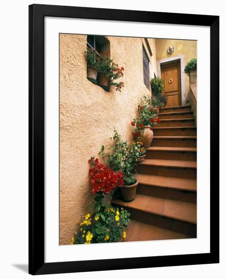 Tuscan Staircase, Italy-Walter Bibikow-Framed Photographic Print