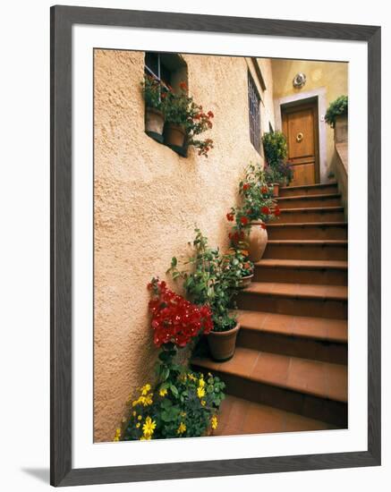 Tuscan Staircase, Italy-Walter Bibikow-Framed Photographic Print