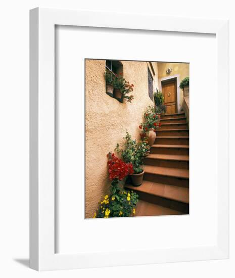 Tuscan Staircase, Italy-Walter Bibikow-Framed Photographic Print