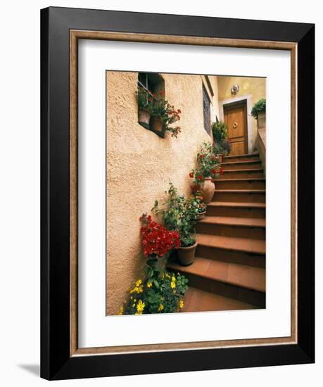 Tuscan Staircase, Italy-Walter Bibikow-Framed Photographic Print