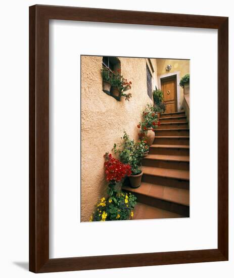 Tuscan Staircase, Italy-Walter Bibikow-Framed Photographic Print