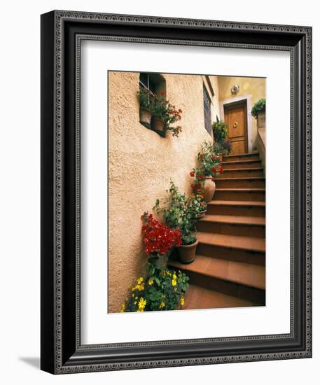 Tuscan Staircase, Italy-Walter Bibikow-Framed Photographic Print