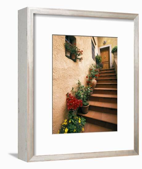 Tuscan Staircase, Italy-Walter Bibikow-Framed Photographic Print