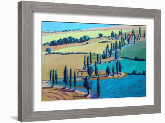 Tuscan Summer, 2021 (acrylic on board)-Paul Powis-Framed Giclee Print