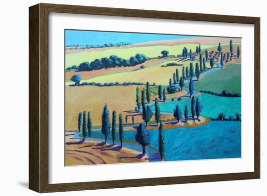 Tuscan Summer, 2021 (acrylic on board)-Paul Powis-Framed Giclee Print