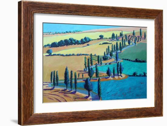 Tuscan Summer, 2021 (acrylic on board)-Paul Powis-Framed Giclee Print