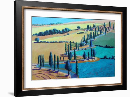 Tuscan Summer, 2021 (acrylic on board)-Paul Powis-Framed Giclee Print